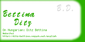 bettina ditz business card